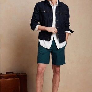 NWT Banana Republic Factory Men's Teal Deck Shorts size large